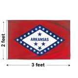 2'x3' Arkansas Nylon Outdoor Flag